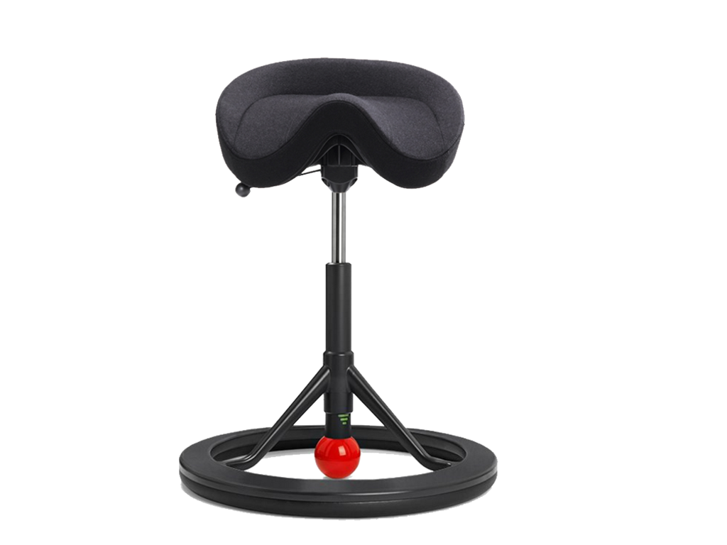 KONTORSTOL BACK APP 2.0 MED SORT STEL, SORT NORDIC STOF 1010A-B-1