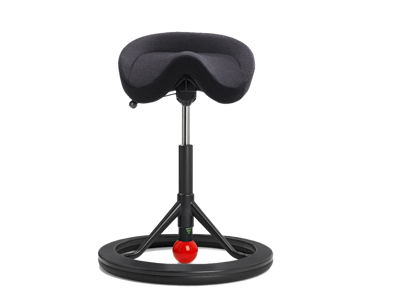 KONTORSTOL BACK APP 2.0 MED SORT STEL, SORT NORDIC STOF 1010A-B-1