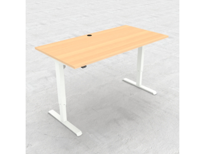 HÆVE/SÆNKEBORD BØG MED HVIDT STEL 160X80CM 501-33 7W152 160-80S3 BM