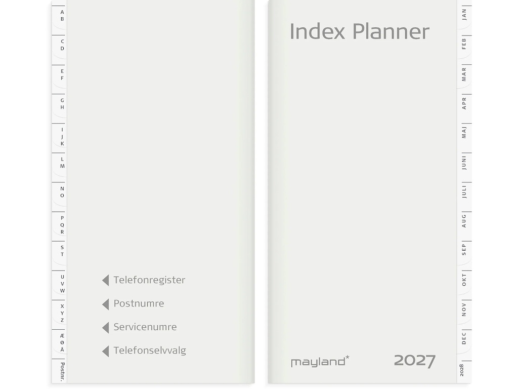 KALENDER MAYLAND 2027 27095100 INDEX PLANNER REFILL + TLF.REG.