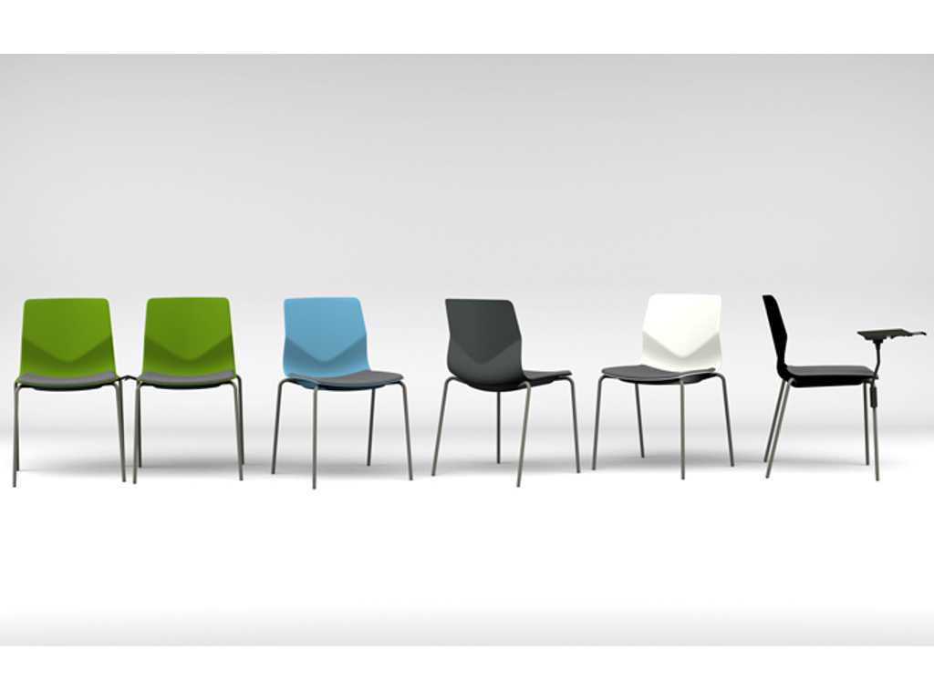 KONFERENCESTOL FOURSURE 44 PLAST- SKAL ANTRAC. STEL SORT MAT FOUR DESIGN