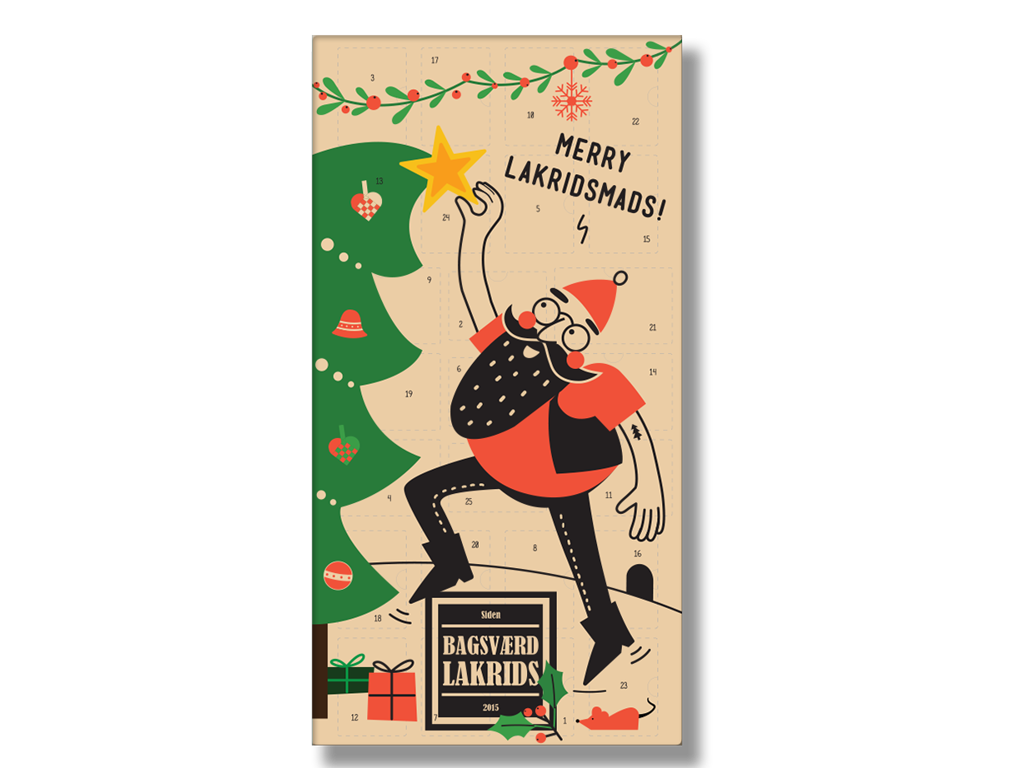 BAGSVÆRD JULEKALENDER 24 DAGE + 1. JANUAR 625GR.