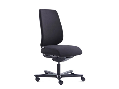 KONTORSTOL HH ERGO COMFORT SORT STOF OG SORT STEL 