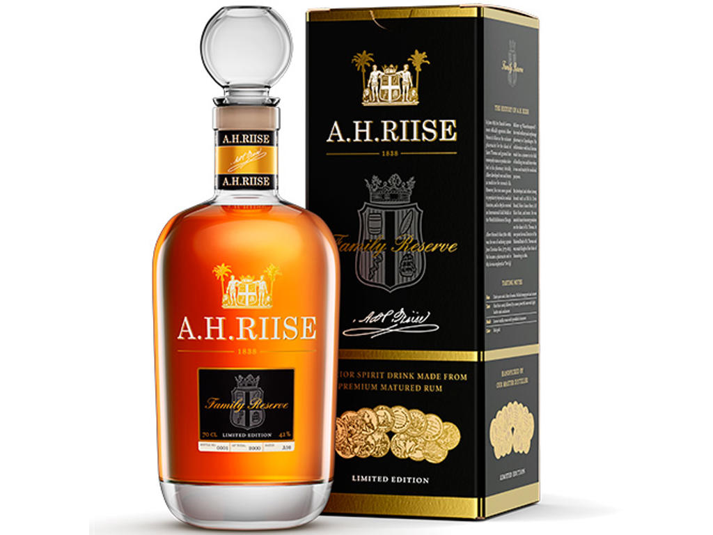 A.H. RIISE ROM OLD ST. CROIX FAMILY RESERVE SOLERA 1838 12-25ÅR 42% 70CL. ROM 