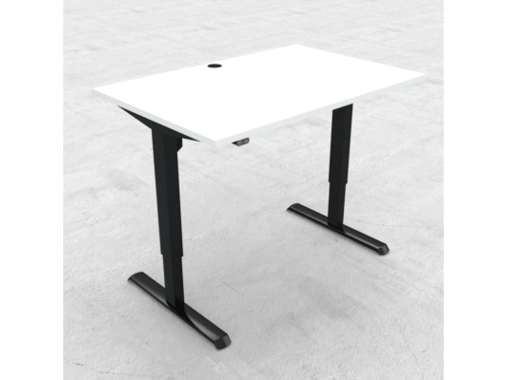 HÆVE/SÆNKEBORD HVID MED SORT STEL 120X80CM 501-33 7B112 120-80S3 WM